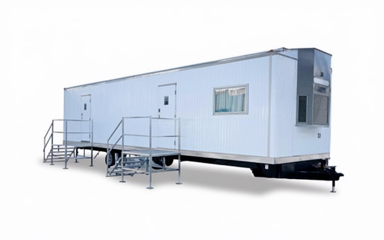 you have various options for connecting utilities like electricity and water to an office trailer